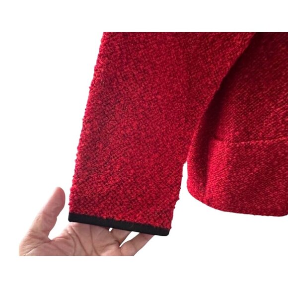 Cathy Daniels Womens Red Textured Cardigan 1X - Picture 9 of 10